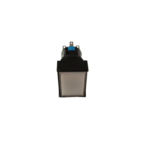 Interruptor pulsador rectangular momentáneo CC 24V para panel de control electrónico blanco 2