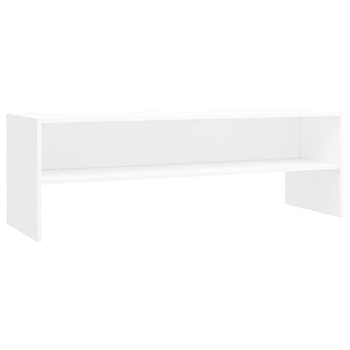 vidaXL Mobile TV con Vano a Giorno Stile Classico Pratico Credenza Armadietto Basso Multimediale Bianco 120x40x40 cm in Multistrato
