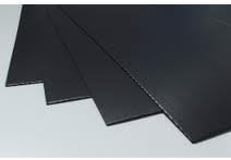 10 x Correx Lightweight Corrugated Plastic Sheets, Black, 100 x 100cm
