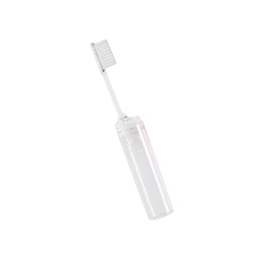 1 Stück Einweg Faltbare Zahnbürste Reisezahnbürste für Camping und Transparent Hygienisch für Unterwegs