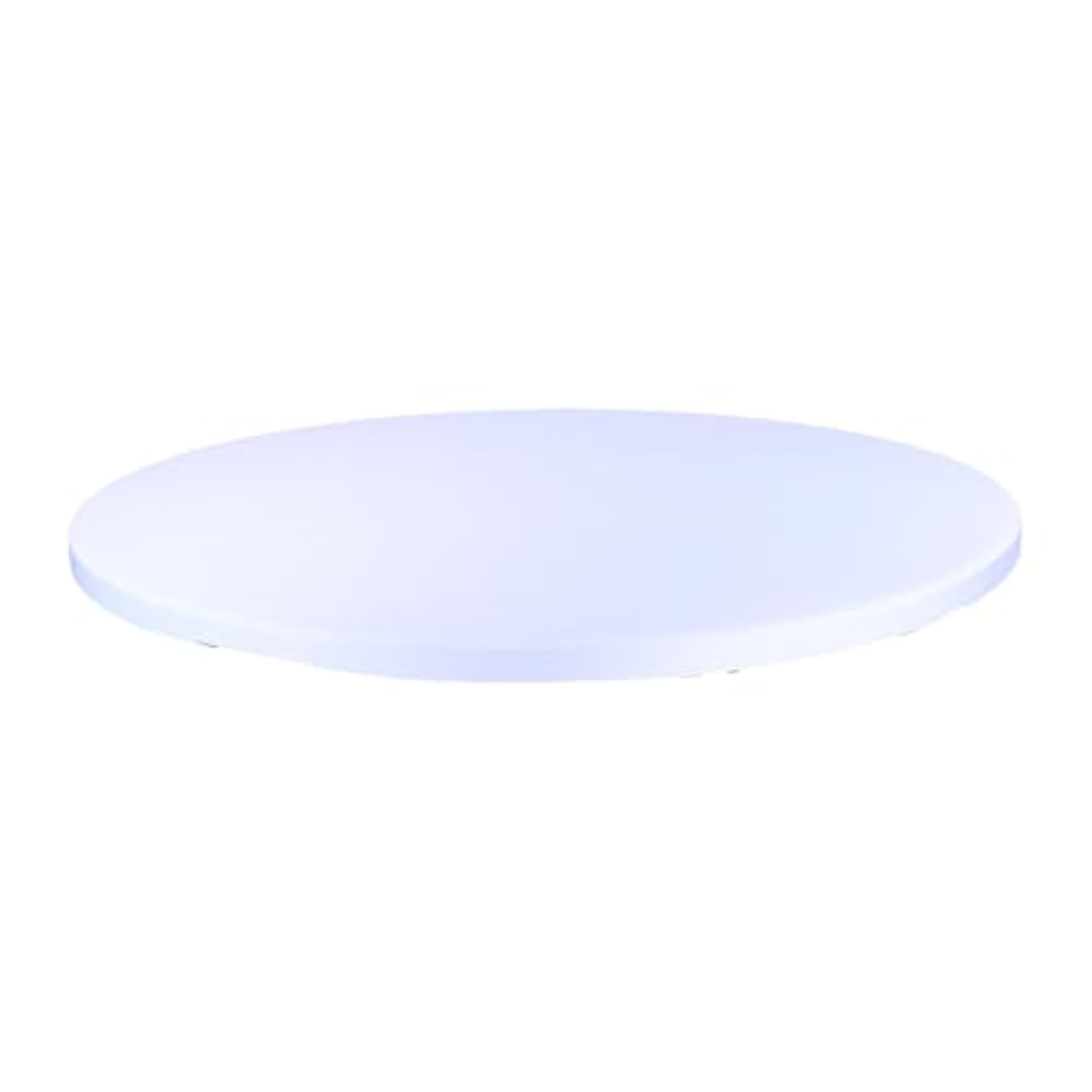 Fitted Round Table Cloth with Elastic Edge, White
