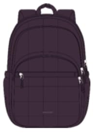 Image of BAGSMART College Laptop Backpack, Travel Backpack for Women, Quilted Casual Daypack, Water-Resistant Bookbag for 15.6 Inch Laptop, Grape