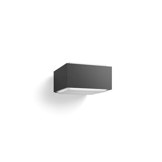 Philips myGarden Hedgehog Aplique exterior, resistente a la intemperie, en aluminio, color antracita, IP44