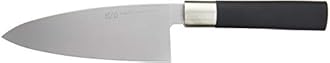 KAI Wasabi Black Deba 15.0 cm Blade Length - Polished 6A/1K6 Stainless Steel 58 (±1) HRC - Black Polypropylene Handle - Japanese Cleaver - Made in Japan
