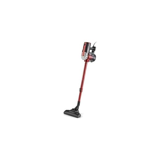 Ariete 2761 - Aspirador con Cable 2 en 1, de Mano y Escoba, Ciclónico, Filtro Hepa, 600 W, Color Rojo/Gris