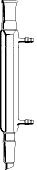 Laboy Glass Liebig Condenser with 19/22 Standard Taper Joints, 180mm Jacket Length, Borosilicate 3.3 Water-Cooled Reflux & Distillation Condenser with 8mm Glass Hose Connections