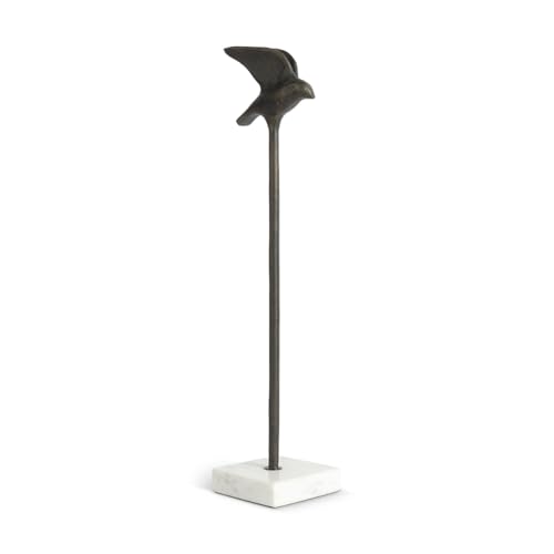 Image of Flying Bird Metal Figurine | Decorative Bird Statue for Home & Office | Sculptures & Figures Decor | Stylish Decorative Model for Living Room, Entryway & Tabletop