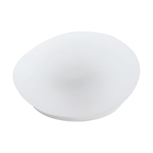 Eglo LED Solar Piedra Z_Solar, luz de suelo exterior, lámpara jardín, artefacto plástico y vidrio blanca, piedra punto de luz cálida, 14 cm