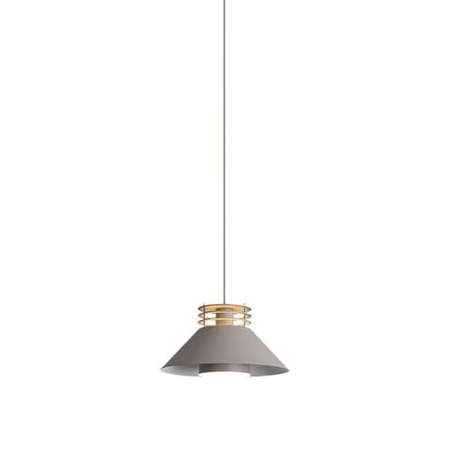 Lustre suspendu moderne gris 30cm avec cordon réglable pour plafond