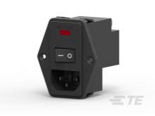 PE0SSSHX0, Power Entry Module EMI Filtered M 3 POS 250VAC 10A/Contact Switch/Fuse ST 1 Port