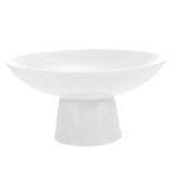 Sosoport Exquisites Keramikkuchen Tablett mit Hohem Fuß Stilvoller Dessertständer für Snacks Früchte und Hochzeitsdekoration für Partys und