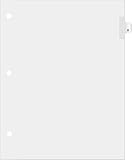 Exhibitindexes® Single Letter Side Tabs - 3 Hole Punched for Standard Ring Binder, AVE Style Bold Font - Pack of 25