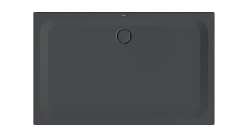 BetteUltra Rechteck-Duschwanne mit Minimum-Wannenträger, 1600x1000x35mm, 5967-400T1, Farbe: Raven
