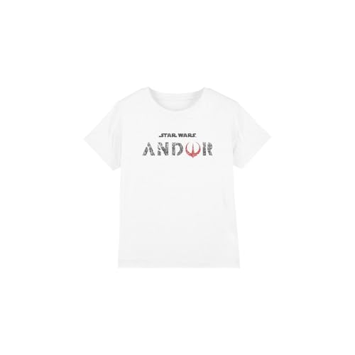 Star Wars Andor Logo Unisex Kids T Shirt, White, 3-4 Years