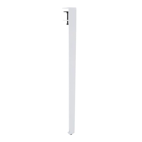 trggvvrt Adjustable Metal Table Legs, 4pcs 28in Adjustable Fit Table Clamp Legs with Foot Pads, for Various Tables up to 1.77in Thick, Capacity 110lbs for Dining Office Coffee Desk (White)