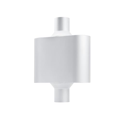 A-KARCK Universal Exhaust Muffler 2.25" Center Inlet 2.25" Center Outlet, 13" Overall Length Aluminized Steel Aggressive Sound Race Muffler for Cars, Trucks