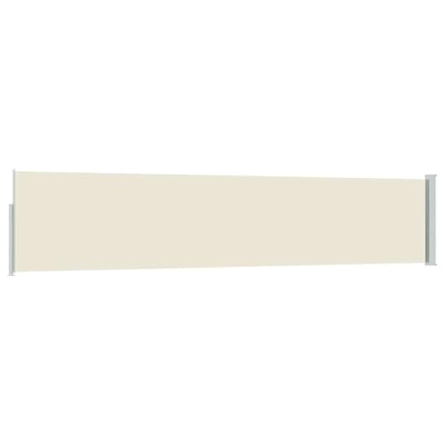 Store latéral extensible crème 100x500cm pour balcon et terrasse extérieure - 6