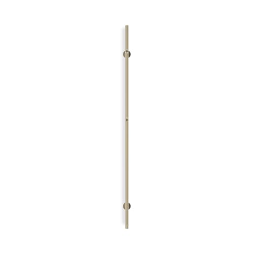 CREATE/Warm Towel Tube/Sèche-Serviettes électrique 1 Barre Or brossé/Design Vertical, 150x2,5 cm, 2 réglages de température, minuterie, Acier Inoxydable,...