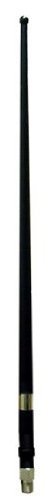 Antenna radio CB in gomma flessibile da 38,1 cm, con anelli regolabili e base standard, colore nero