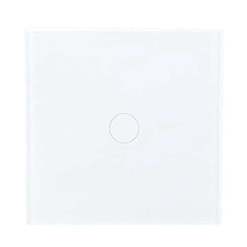 FTVOGUE Interrupteur Mural Tactile, Panneau d'Interrupteur en Verre trempé avec Capteur Capacitif, 110-240V, adapté à Différents Types de Lumière