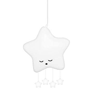 Luminária Pendente com Móbile Decorfun Estrela Branca com Estrelinhas