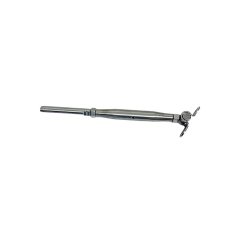 Tensor Deck Toggle y Swage Stud de 1/4" para cable de 1/8" de acero inoxidable T316 miniatura 1