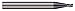 Micro 100 MEF-078-117-005K Corner Radius End Mill, 5/64" Cutter Dia.117" LOC.005" Corner Rad, 2 Fl, 1/8" Shank Dia, 1-1/2" OAL, NACRO