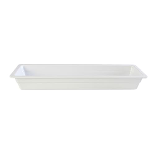 GN1222W Food Pan, 2/4 GN, 2-1/2" deep, Stackable, Anti-Jamming, for Cold & hot Foods, Melamine, White, BPA Free, NSF