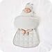 Gunapod Newborn Swaddle Sack 5-Way Swaddling Blanket Luxury Bamboo Viscose Sleeping Bag with WONDERZiP, Heather Grey