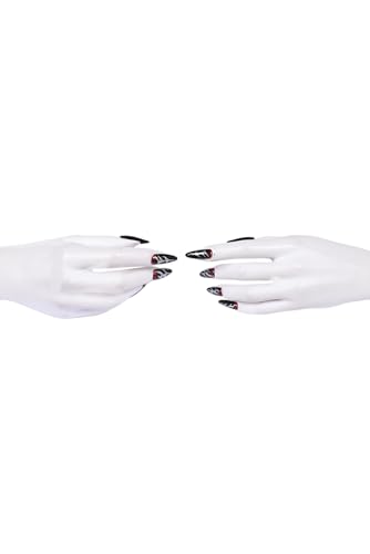 Rumi Cosplay Disfraz Accesorios Hunter Cosplay uñas negro oro falso uñas Halloween...