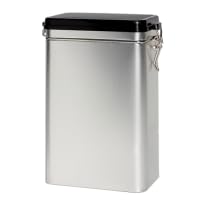 Lata de café rectangular - Lata de café de 500 gramos - Con cierre de soporte - Latón de café negro - Lata de café con tapa - Envases de almacenamiento - Jarras de almacenamiento - Contenedores de