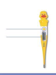 B.Well PRO-06 Standard Digital Thermometer Flexible-Tip Waterproof Celsius & Fahrenheit (DUCK)