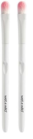 Wet n Wild - Makeup Brush - Gran Pincel de Maquillaje de Cerdas Redondeadas para Aplicar Sombra de Ojos - Brochas de Maquillaje Profesional para Ojos - Large Eyeshadow Brush 21 g (Paquete de 2)