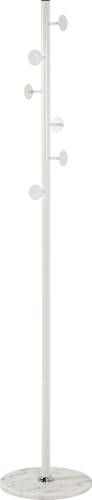 HAKU Portemanteau blanc, marbre, métal - Dimensions : H 180 x Ø 35 cm, style : moderne