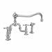 Newport Brass 9452-1 Chesterfield Double Handle Bridge Kitchen Faucet with Side, Satin Nickel