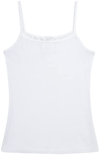 dELiA*s Toddler Girls Camisole - 6 Pack 100% Cotton White Tank Top - Spaghetti Strap Cami Undershirt for Girls (Sizes 2T-4T)4