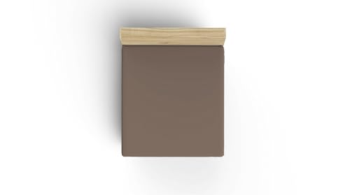 Drap housse 140x200 en coton supérieur marron, l'excellence du linge de lit doux et durable - 2