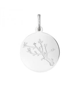 Médaille Arbre de Vie Or Blanc BRANCHE Argyor pendentif bijoux