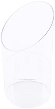 MATANA - 100 Mini Clear Angled Multi-Use Plastic Dessert Party Cups for Cheesecake Parfait Pots Pudding Mousse Bowls - 70ml