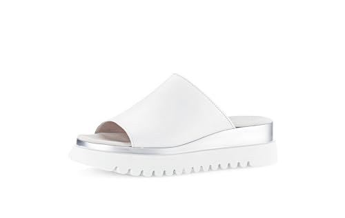 Gabor Damen Pantoletten, Frauen Slipper,Best Fitting,Schlupfschuhe,schluepfschuhe,Slip-ons,Backless Slipper,Mules,Weiss,43 EU / 9 UK