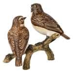 Goebel 66-845-22-1 Bird of the Year 2023 Brown Throat Pair Made of Bisque Porcelain, Brown, Orange, 17,5x12x10 cm - Image 3