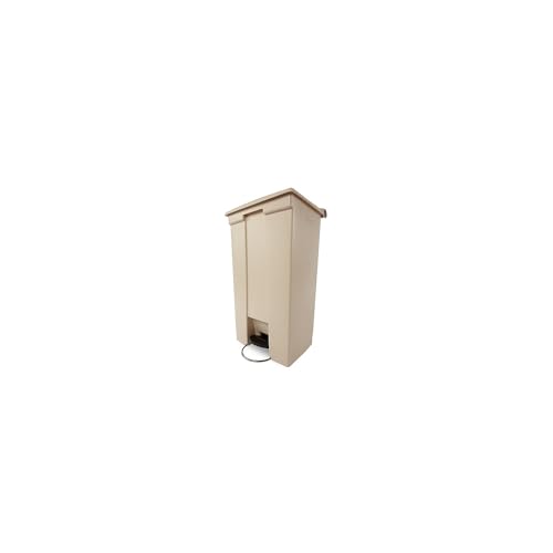 Image of Rubbermaid Commercial Products Legacy Step-On Plastic Trash Can /Container, 23-Gallon, Beige, Hands-Free Garbage Can for Medical Waste in Hospitals /Lab /Emergency /Patient Rooms