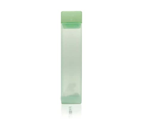 Image of Frosty Square Fridge Water Bottles Set of 6 | 1 Litre BPA Free Plastic Fridge Bottles | Slim Refrigerator Water Bottle Set for Home & Office | Gym Bottle | Kitchen (BABY PINK) (GREEN)