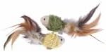 KONG - Cat Naturals Crinkle Fish - (2 Pack) Natural Materials, Includes Premium North American Catnip (Colors Vary)