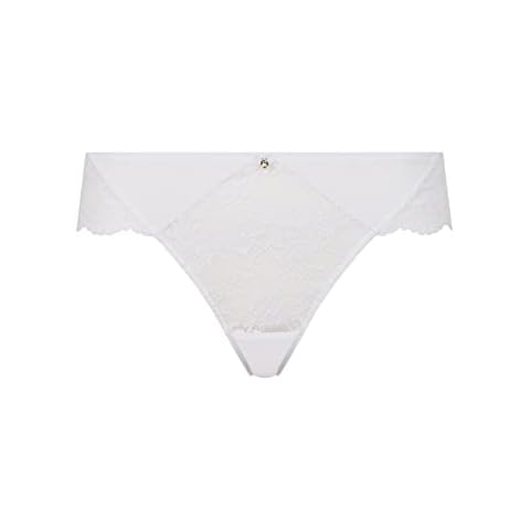 Ann Summers Sexy Lace Planet Brazilian Briefs for Women with Charm Detail - Womens Lingerie - Brazilian Knickers - Lace Briefs - White Cover