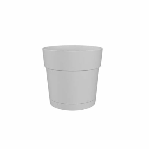 Artevasi Capri Wide Pot, Réserve d'eau, Pot en Plastique, Blanc, 30cm