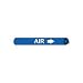 Pipe Marker - Precoiled and Strap-on - Air, Blue, For Pipe 4-5/8