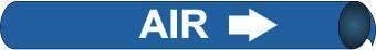 C4002 - Precoiled Pipe Markers- Air White/Blue, NMC - for Size : 6.35-8.26 cm (21/2-31/4") Pipe - Each