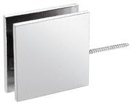 CRL Chrome Square Wall Mount Movable Transom Clamp