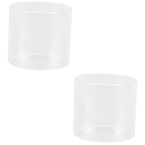 HOUDERCO 2pcs Gas Lantern Shade Heat Resistant Glass Sleeve for Camping Outdoor Activities and Decorative Use Durable Easy to Install for Picnic and Travel